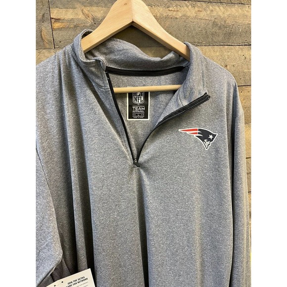 NWT Ultra Game NFL New England Patriots Gray Sweatshirt Long Sleeve Mens sz L - Picture 3 of 4